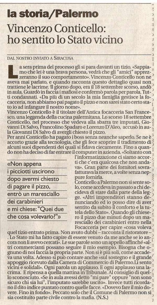 Vincenzo Conticello: ho sentito lo stato vicino