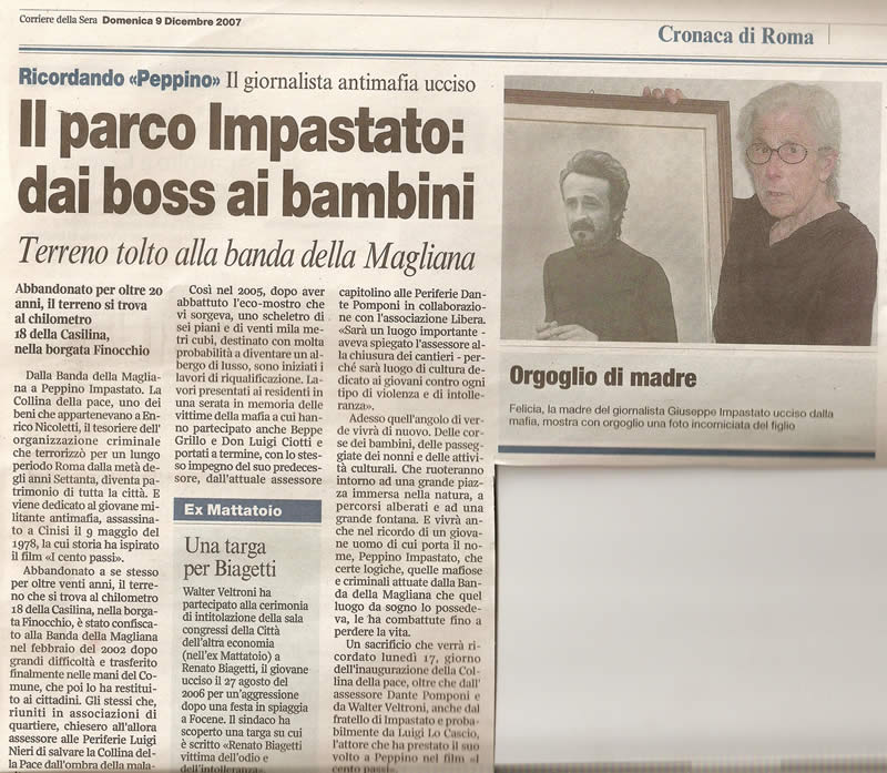 Il Parco Impastato, dai boss ai bambini