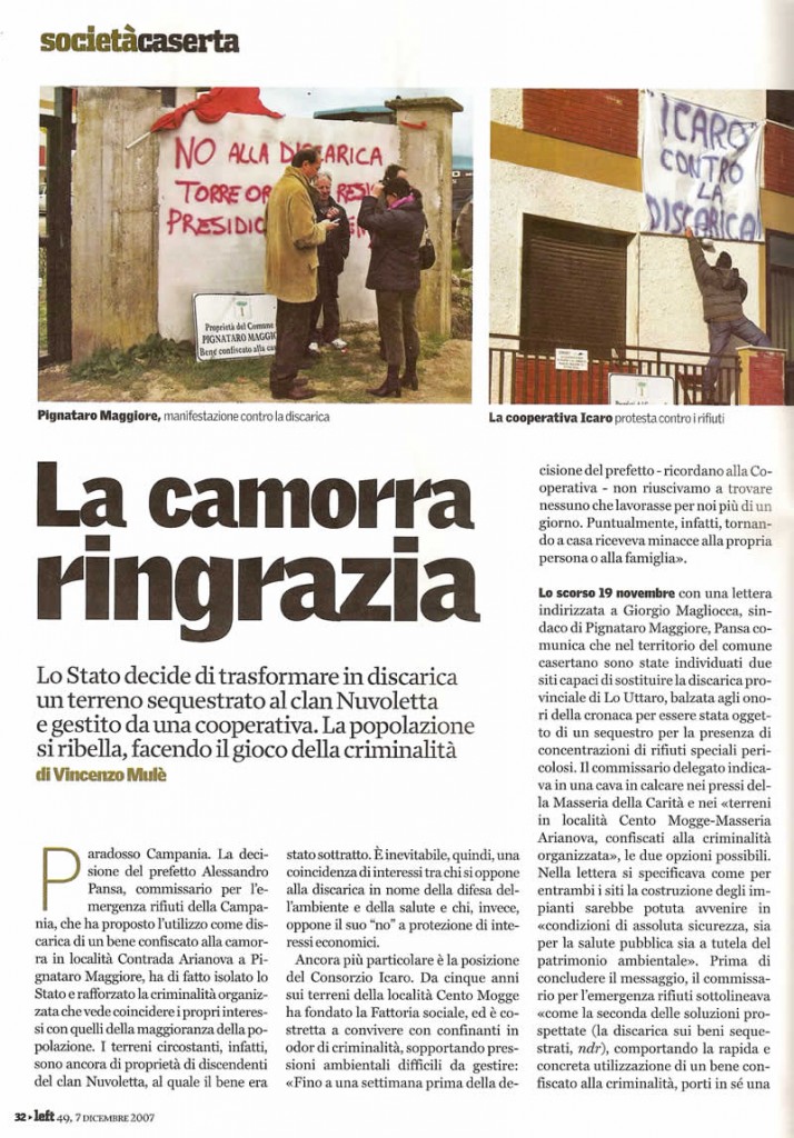 La camorra ringrazia