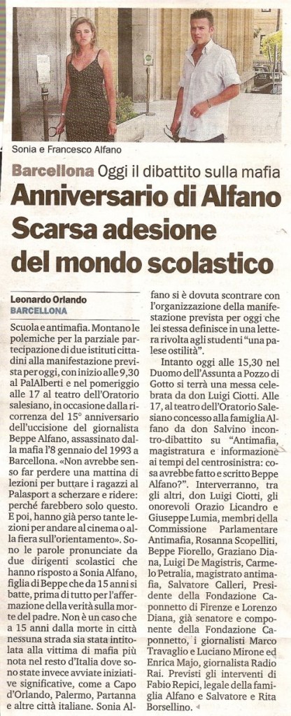 Anniversaio di Alfano, scarsa adesione del mondo scolastico