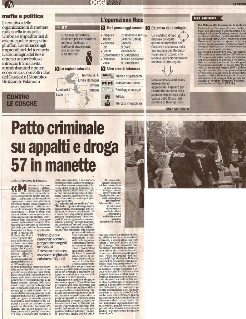 «Patto criminale su appalti e droga. 57 in manette»