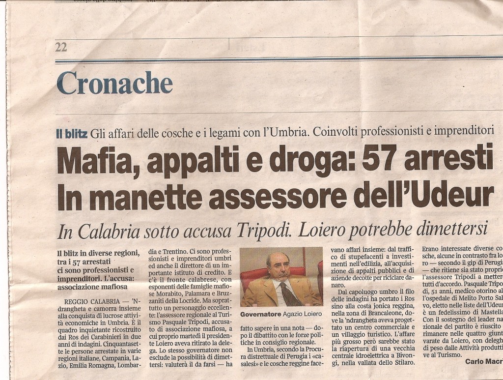 «Mafia, appalti e droga, 57 arresti. In manette assessore dell’Udeur»