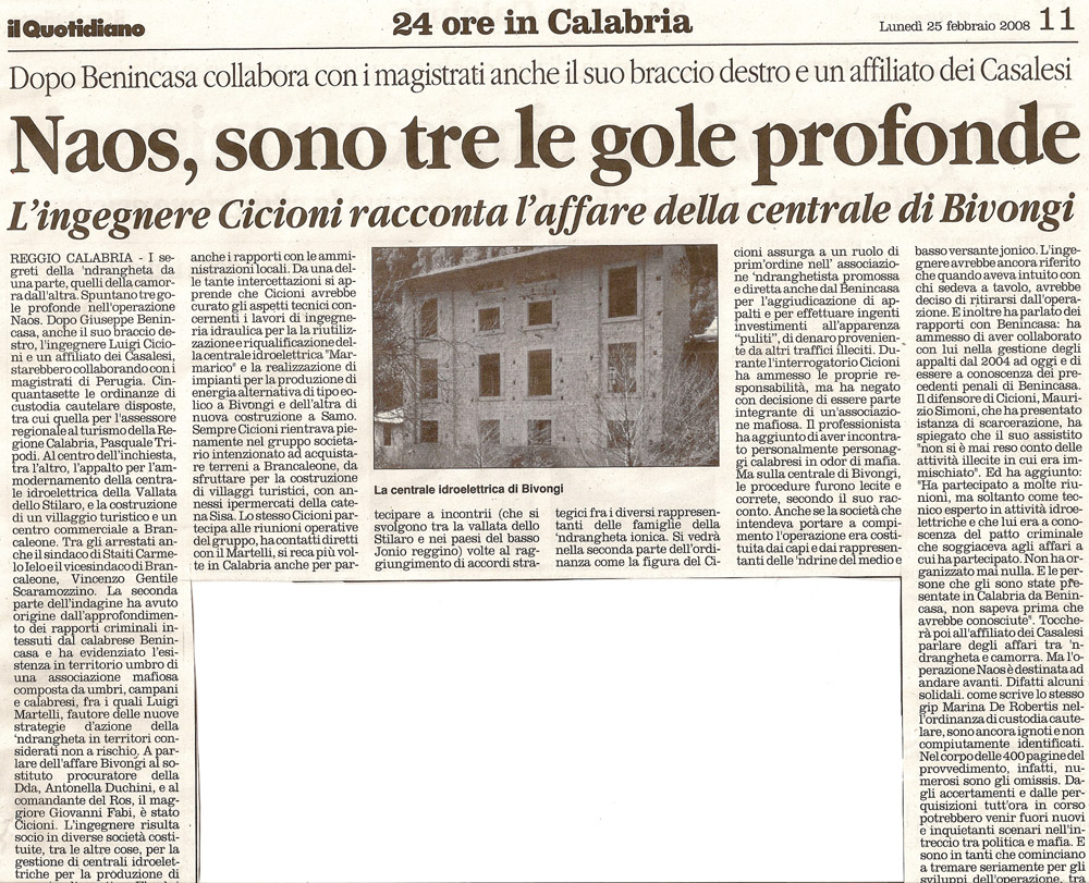 Naos, sono tre le gole profonde