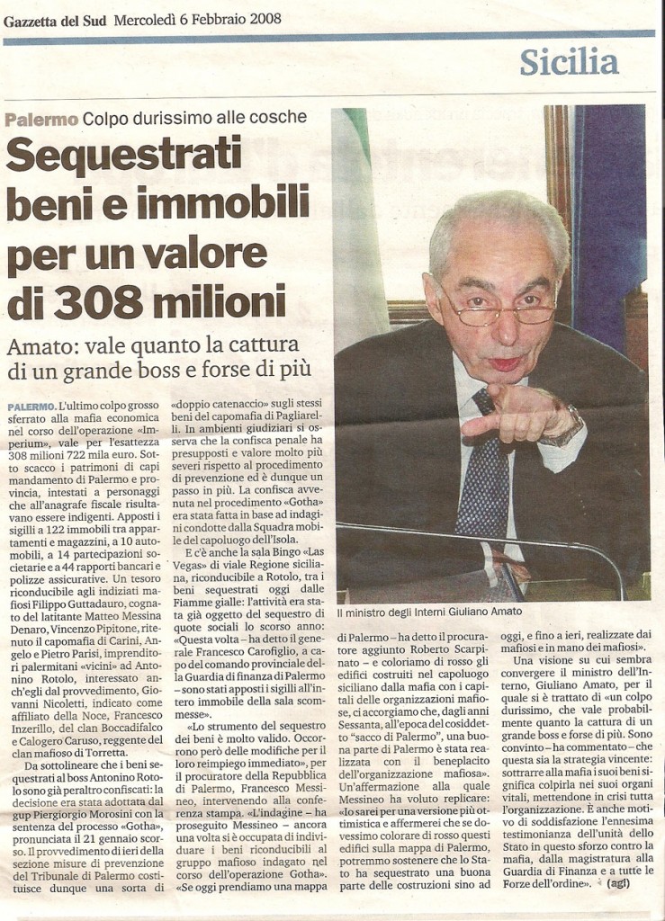 Sequestrati beni e immobili per un valore di 308 milioni