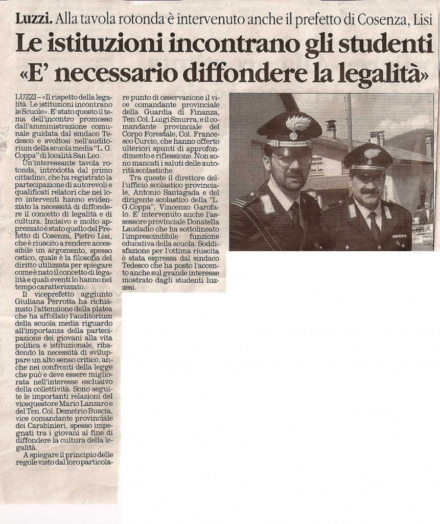 Le istituzioni incontrano gli studenti