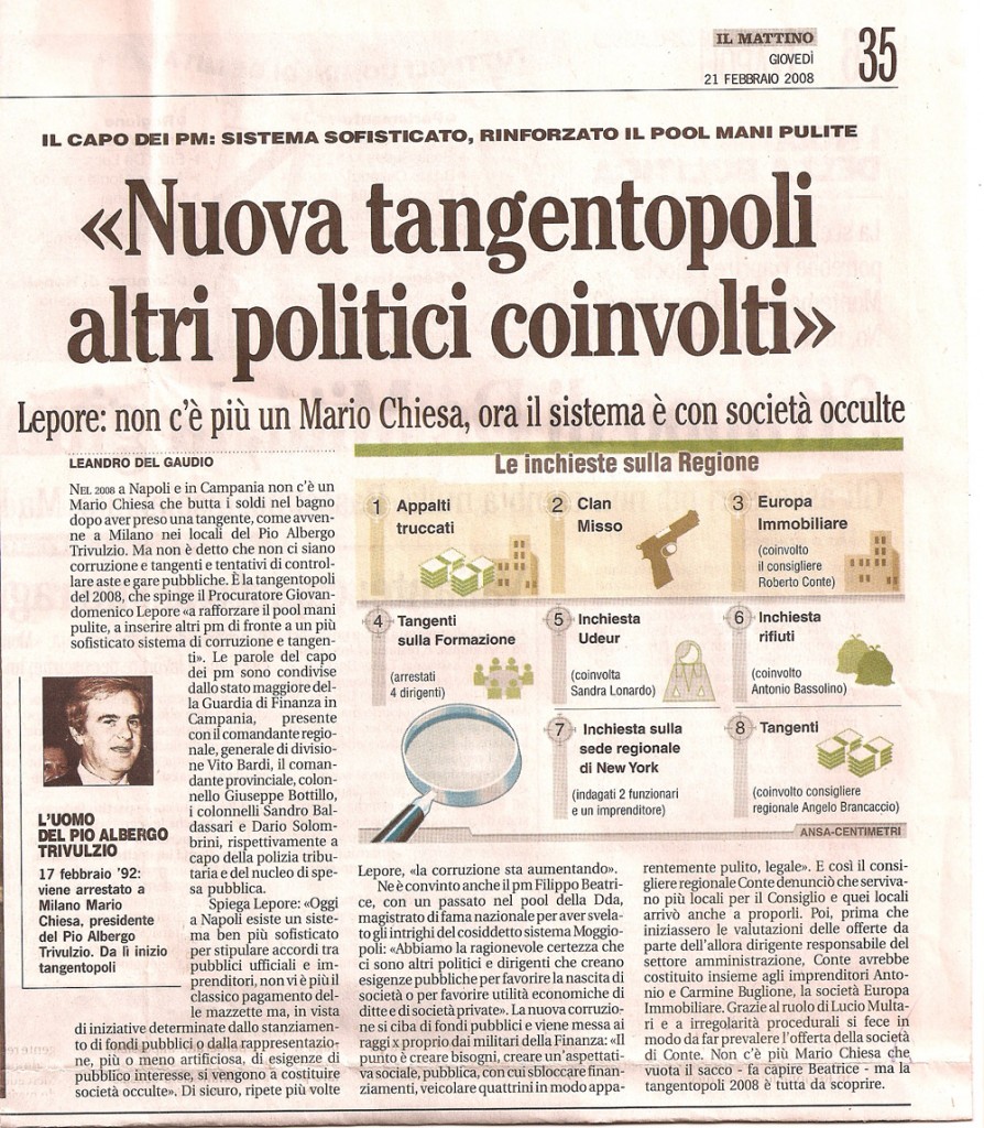 «Nuova tangentopoli, altri politici coinvolti»