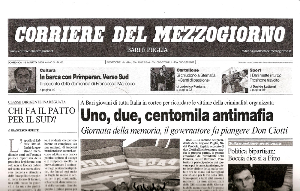 Uno, due, centomila antimafia