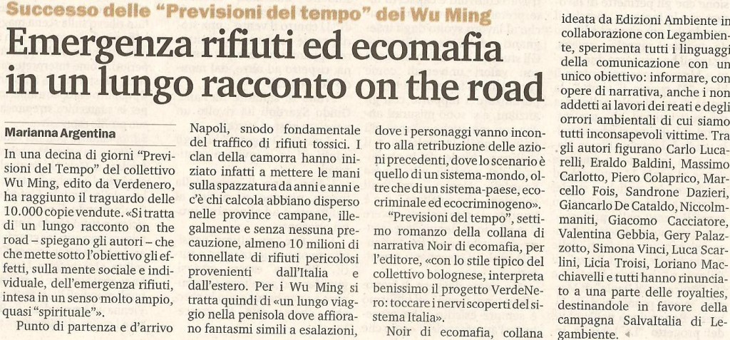 Emergenza rifiuti ed ecomafia