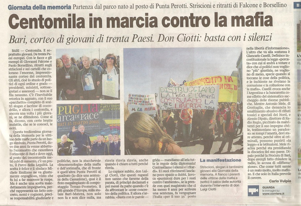 Centomila in marcia contro la mafia