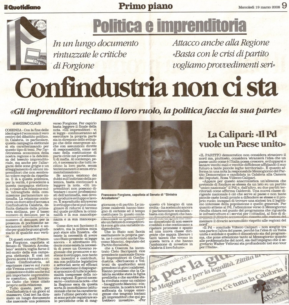 Confindustria non ci sta