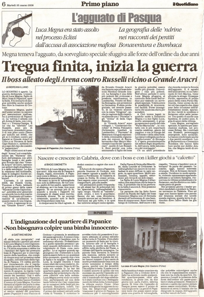 Tregua finita, inizia la guerra
