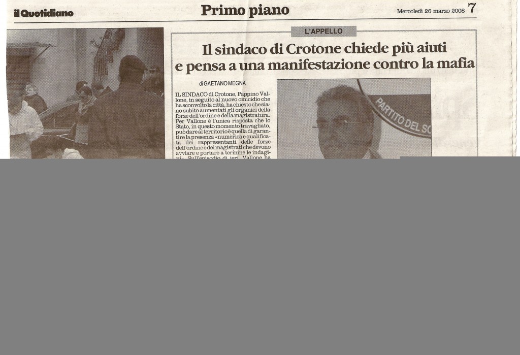 Il sindaco di Crotone chiede più aiuti