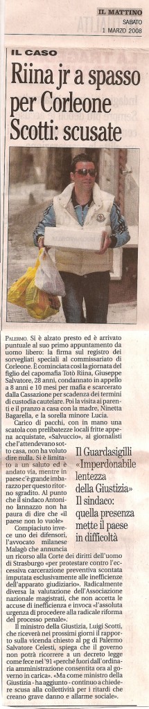 Riina jr a spasso per Corleone. Scotti: scusate