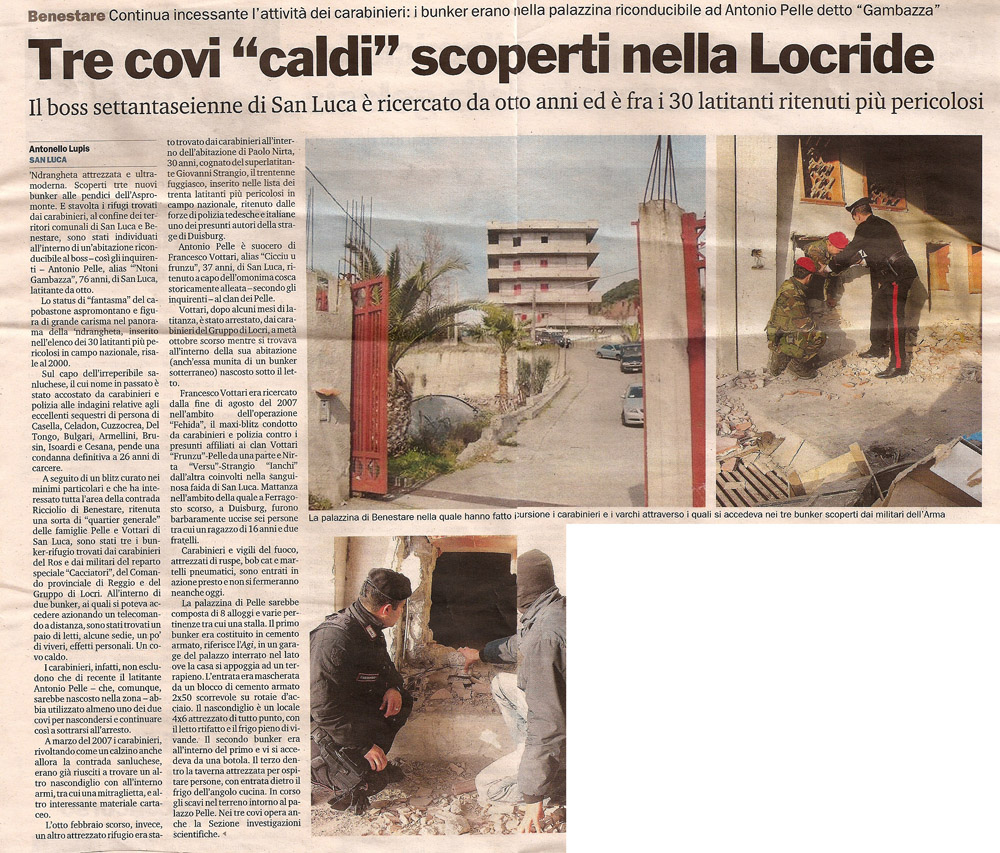 Tre covi “caldi” scoperti nella Locride
