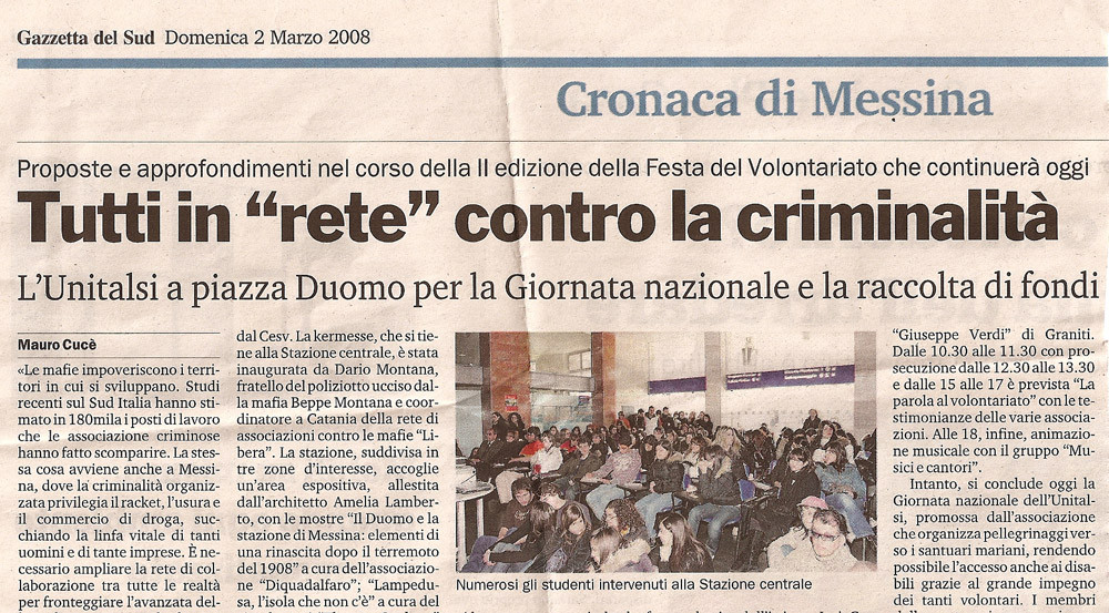 Tutti “in rete” contro la criminalità