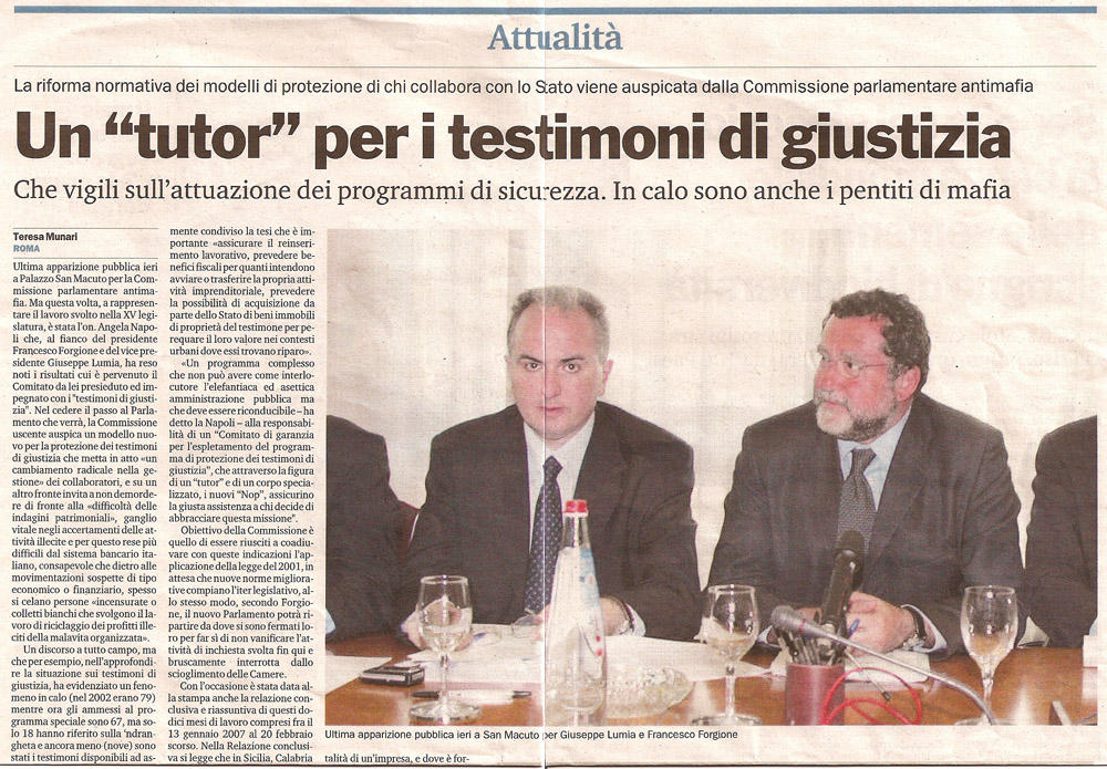 L’esempio positivo dell’antimafia bipartisan