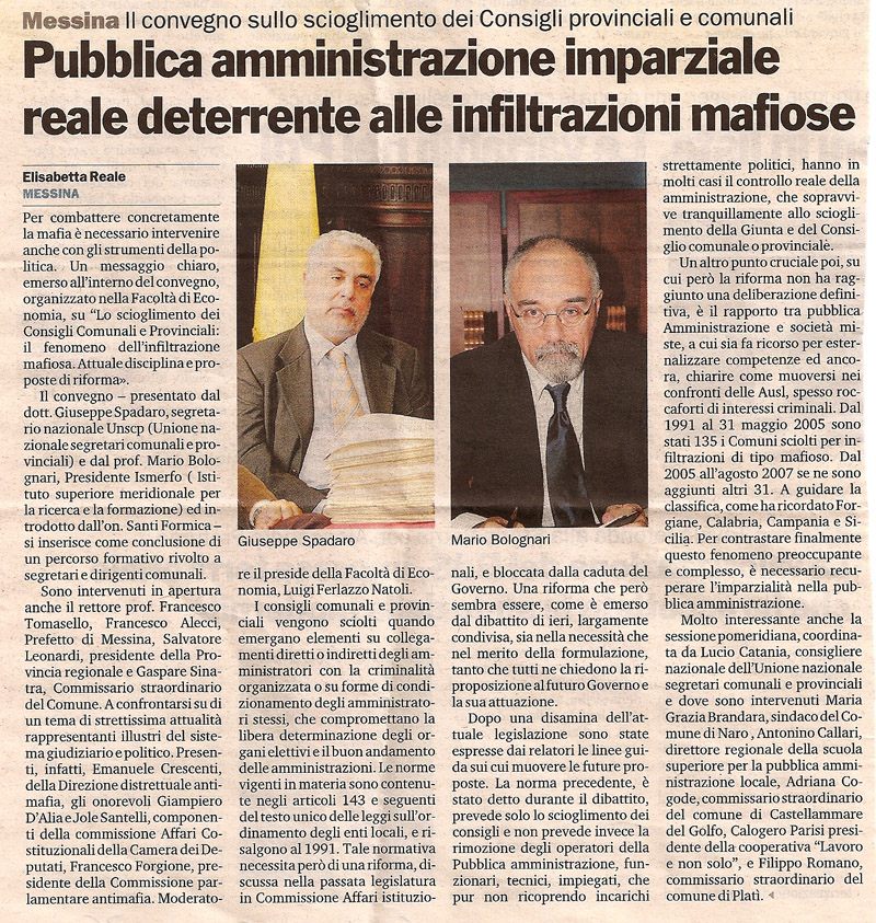 Pubblica amministrazione imparziale reale deterrente alle infiltrazioni mafiose