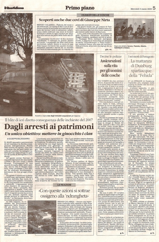 Dagli arresti ai patrimoni