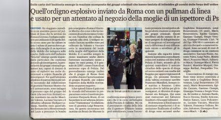 Quell’ordigno esplosivo inviato a Roma con un pullman di linea e usato per un’attentato