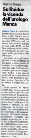 Su Raidue la vicenda dell’urologo Manca