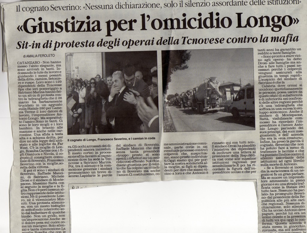 Giustizia per omicidio Longo