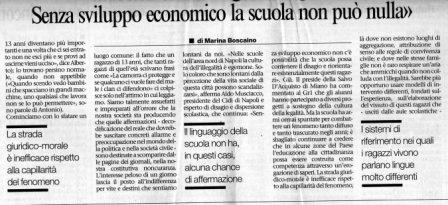 Senza sviluppo la scuola non può più nulla