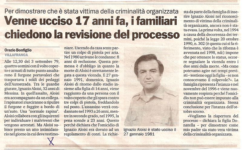 Venne ucciso 17 anni fa, i famigliari chiedono la revisione del processo