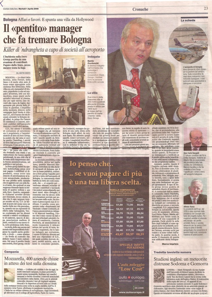 Il «pentito» manager che fa tremare Bologna