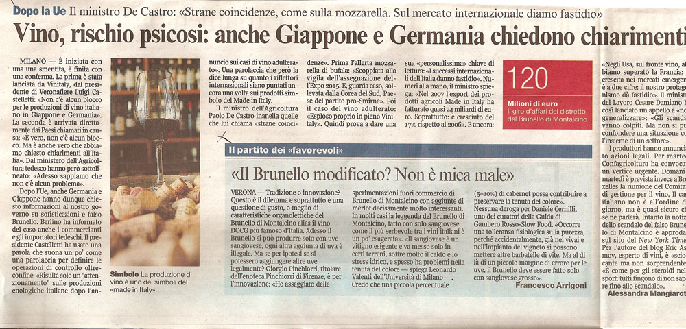 Vino, rischio psicosi