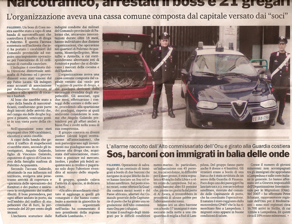 Narcotraffico, arrestati il boss e 21 gregari