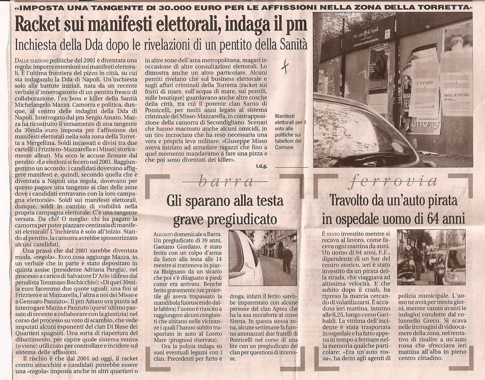 Racket sui manifesti elettorali, indaga il pm