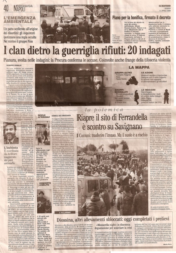 Il Clan dietro la guerriglia rifiuti: 20 indagati