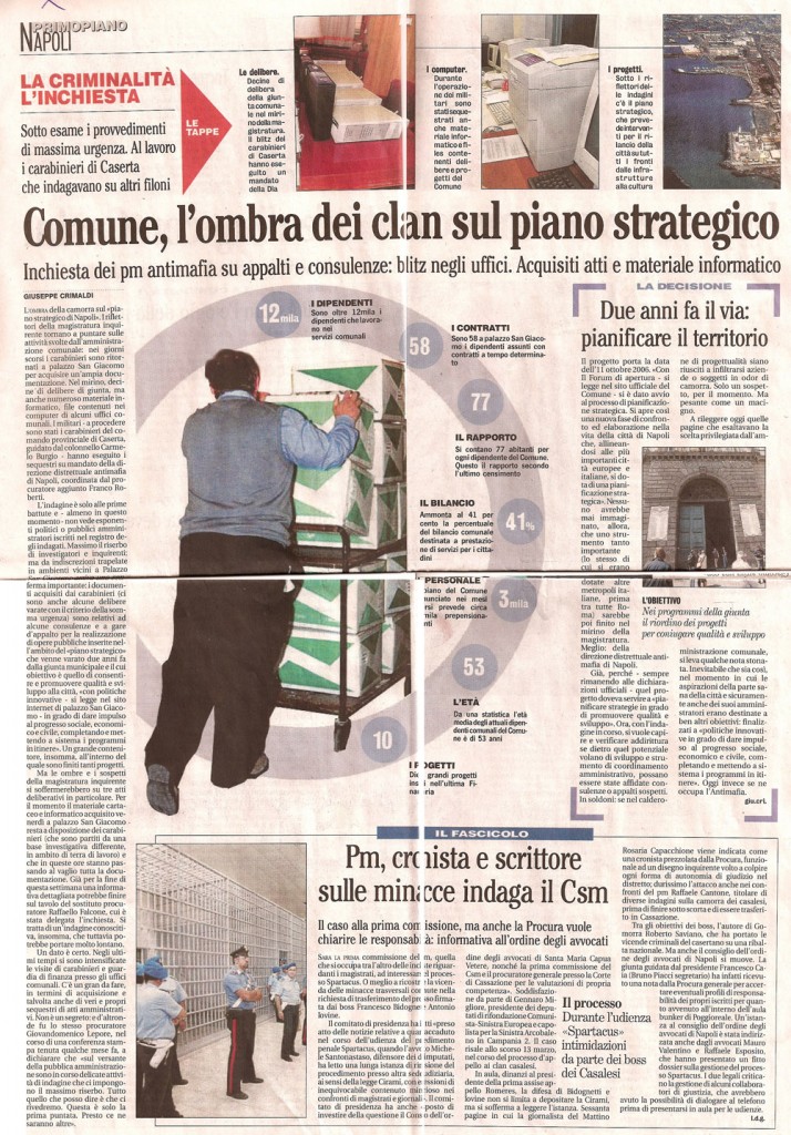 Comune, l’ombra dei clan sul piano strategico