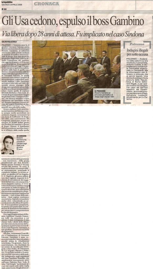 Gli Usa cedono, espulso il boss Gambino