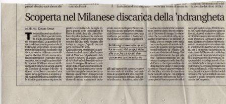Scoperta nel milanese discarica della ‘ndrangheta