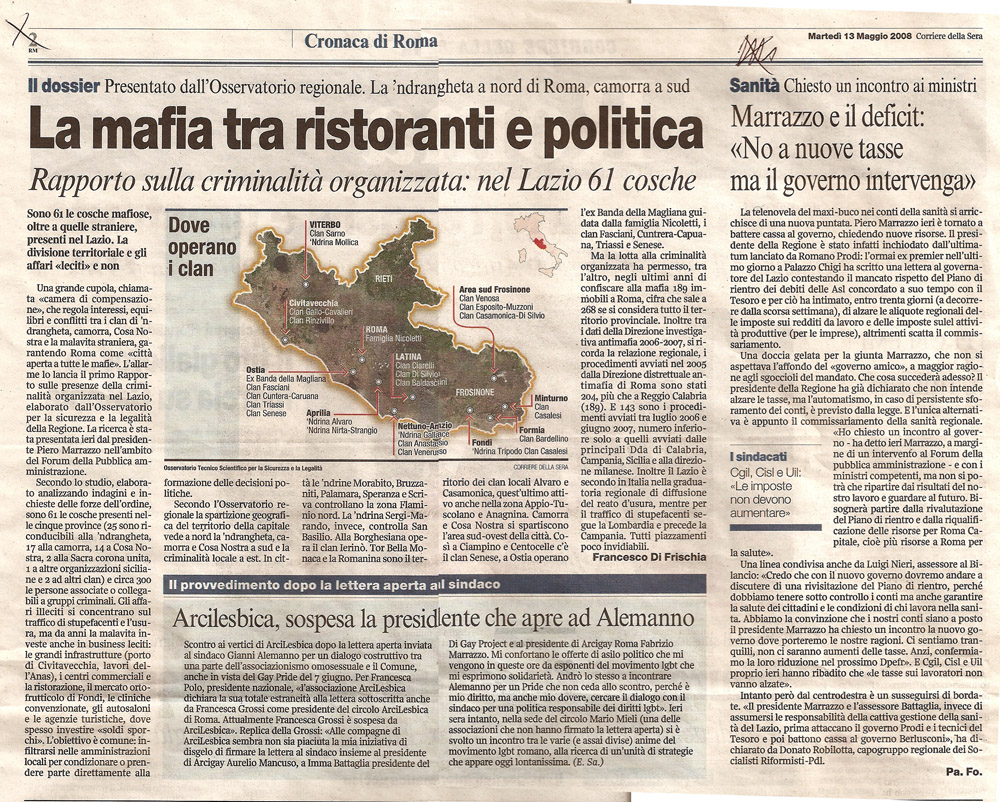 La mafia tra ristoranti e politica