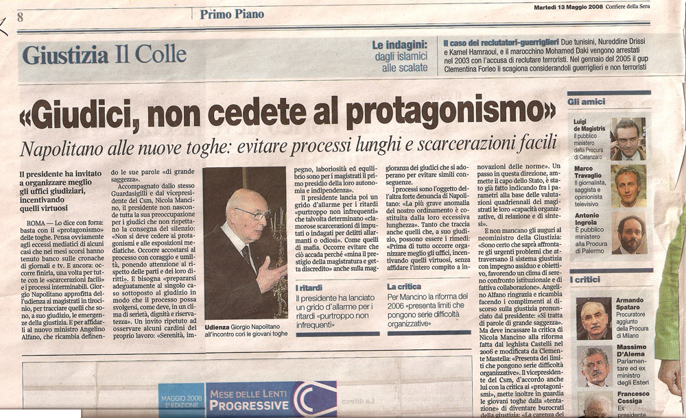 «Giudici, non credete al protagonismo»