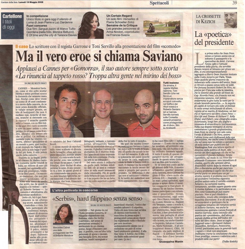 Ma il vero eroe si chiama Saviano