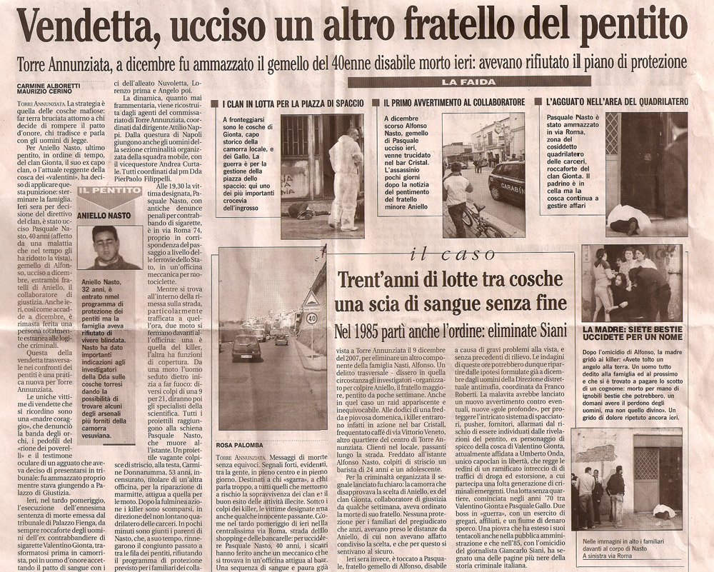 Vendetta, ucciso un altro fratello del pentito