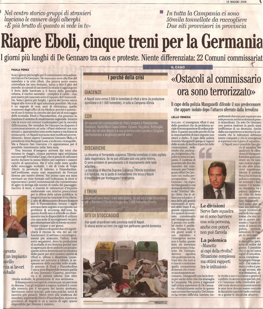 Riapre Eboli, cinque treni per la Germania