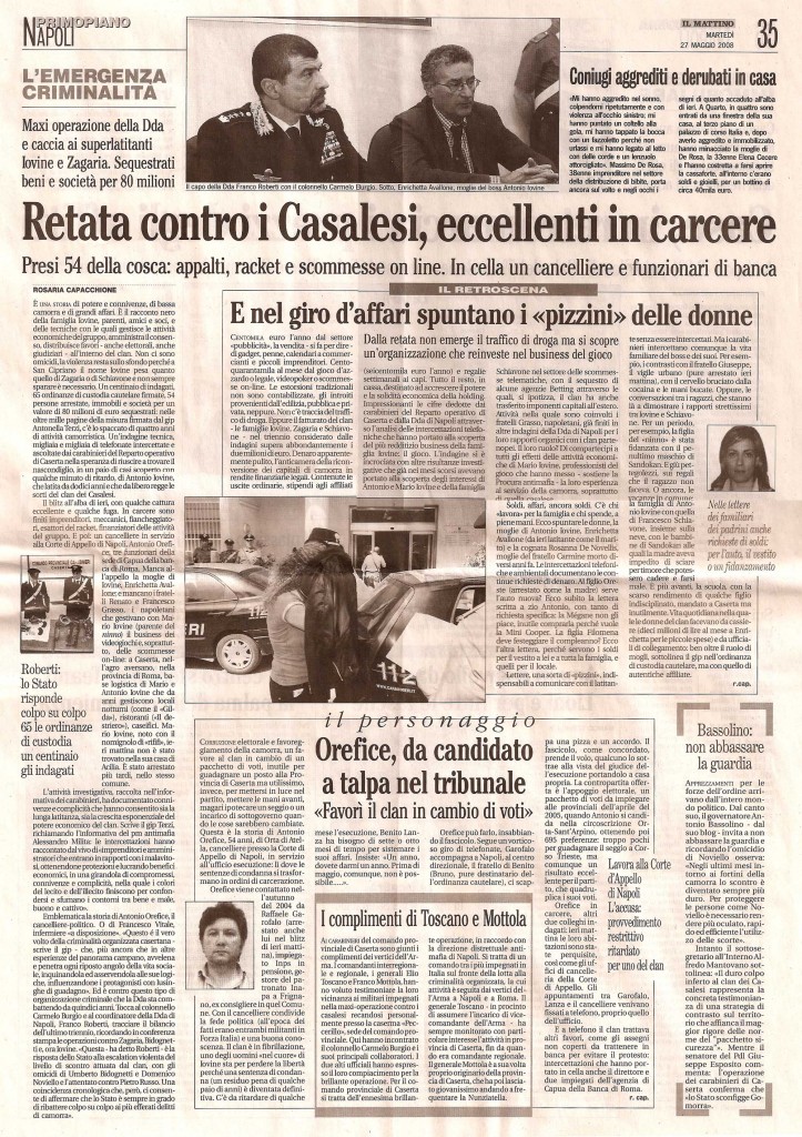 Retata contro i Casalesi, eccellenti in carcere