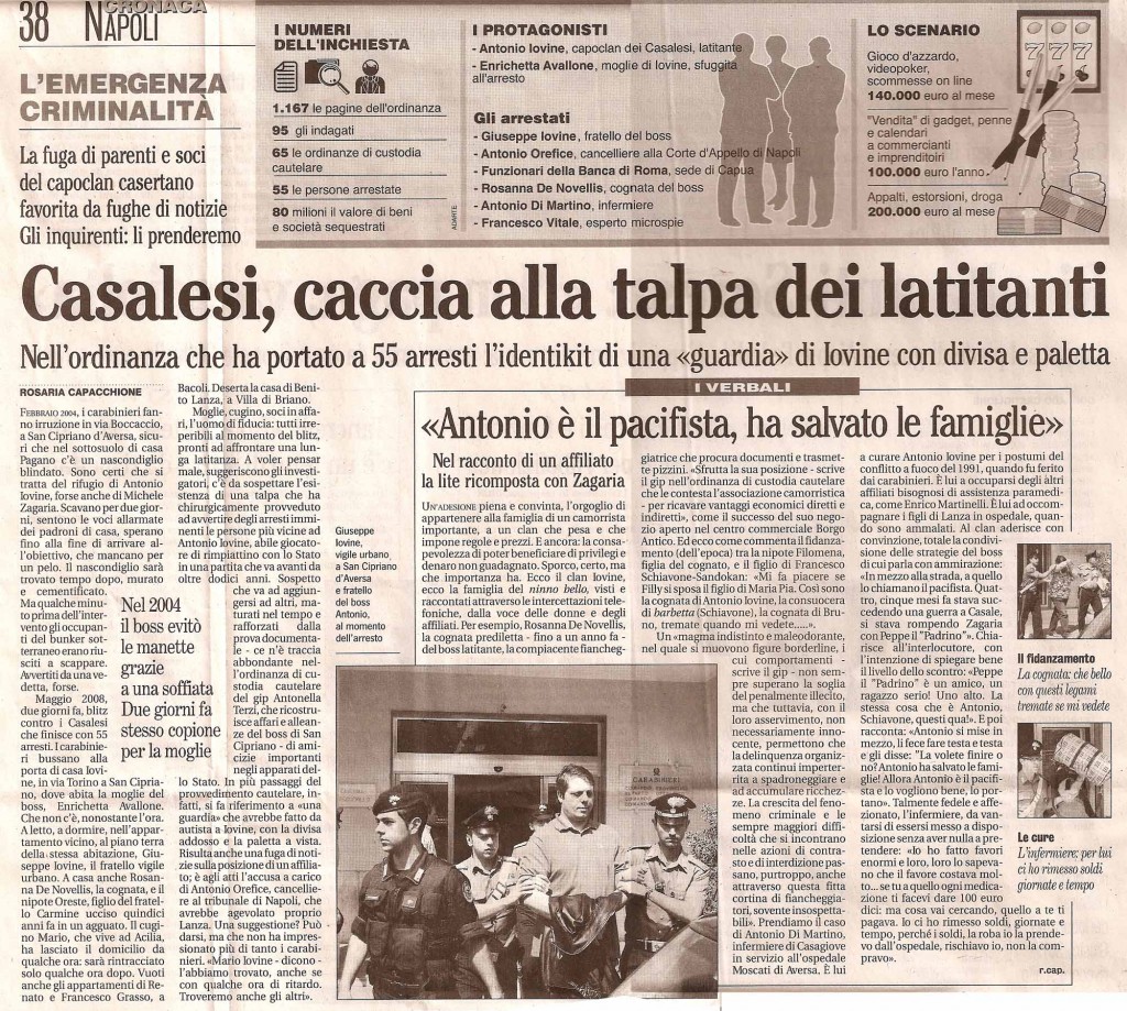 Casalesi, caccia alla talpa del latitanti