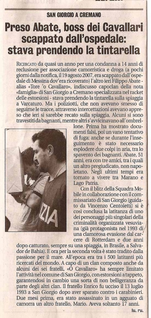 Preso Abate, boss dei Cavallari