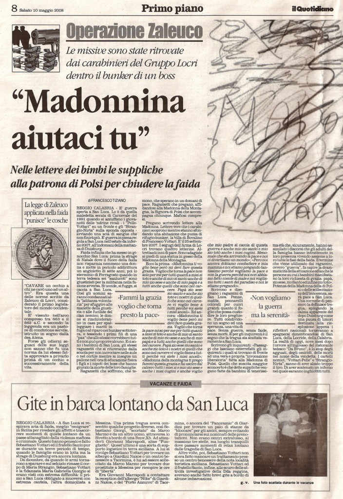 “Madonnina aiutaci tu”