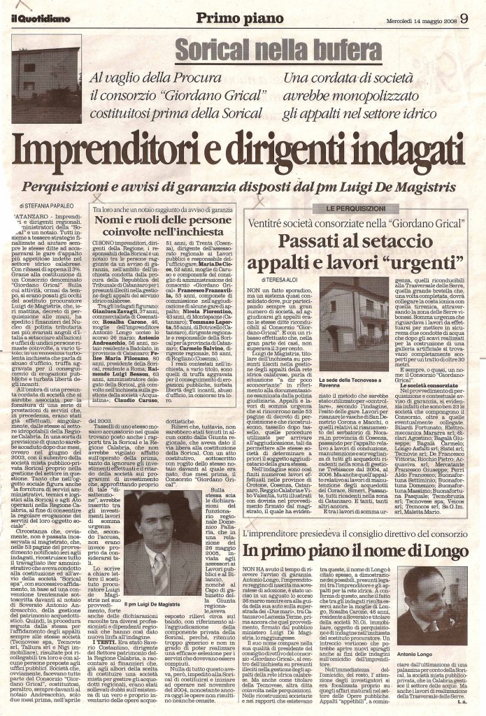 Imprenditori e dirigenti indagati
