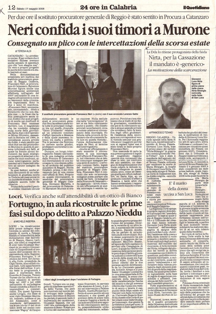 Neri confida i suoi timori a Murone