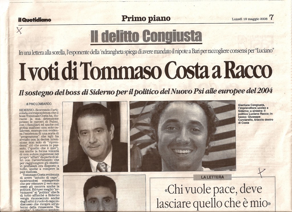 I voti di Tommaso Costa a Rocco