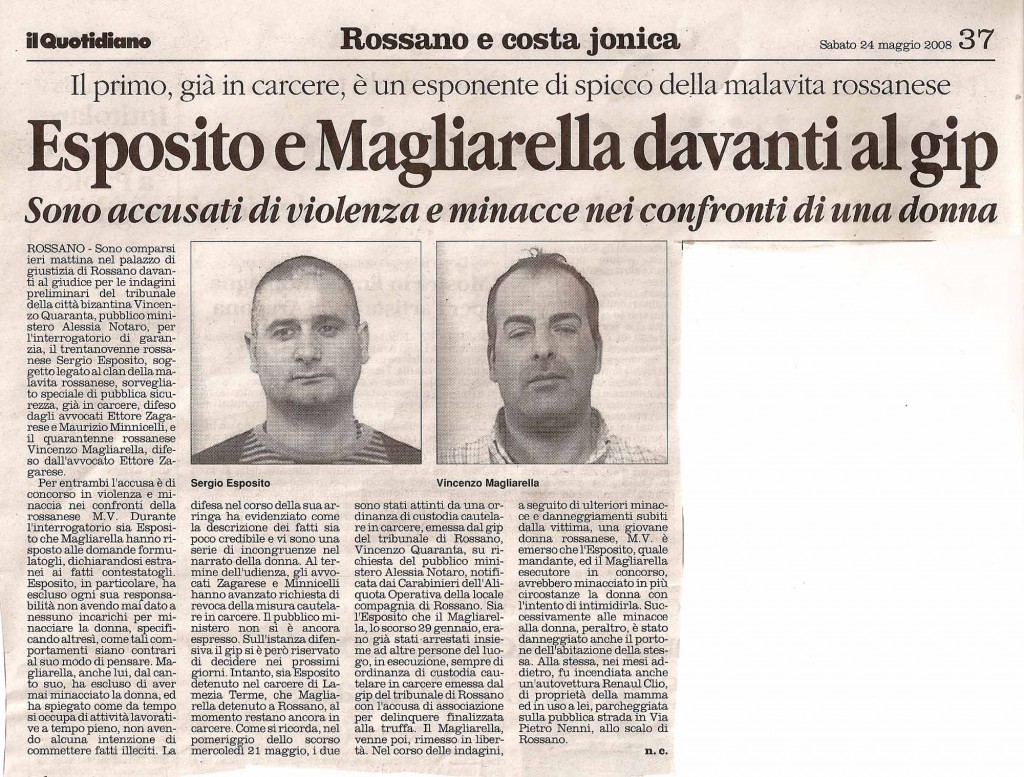 Esposito e Magliarella davanti al gip