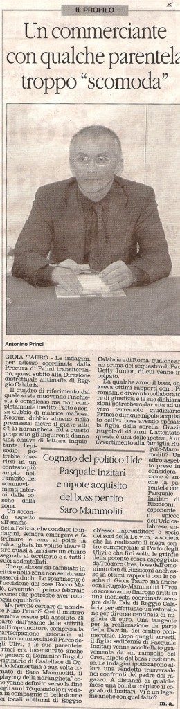 Un commerciante con qualche parentela troppo ‘scomoda’