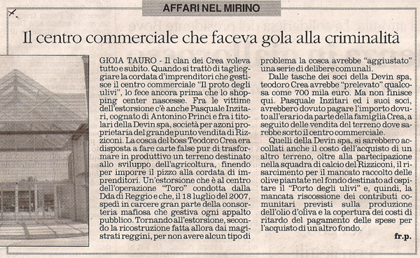 Il centro commerciale che faceva gola alla criminalità